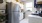 a kitchen with white cabinets
